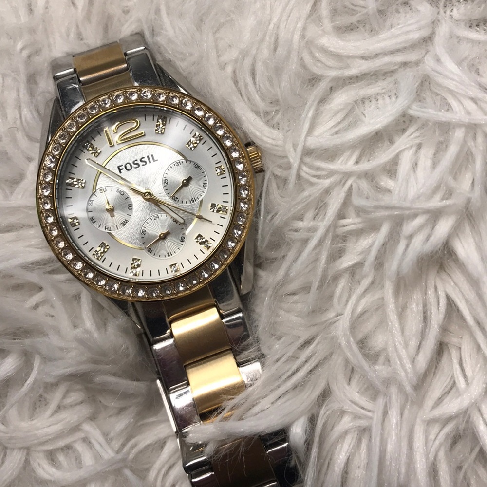 Gold Fossil Watch!